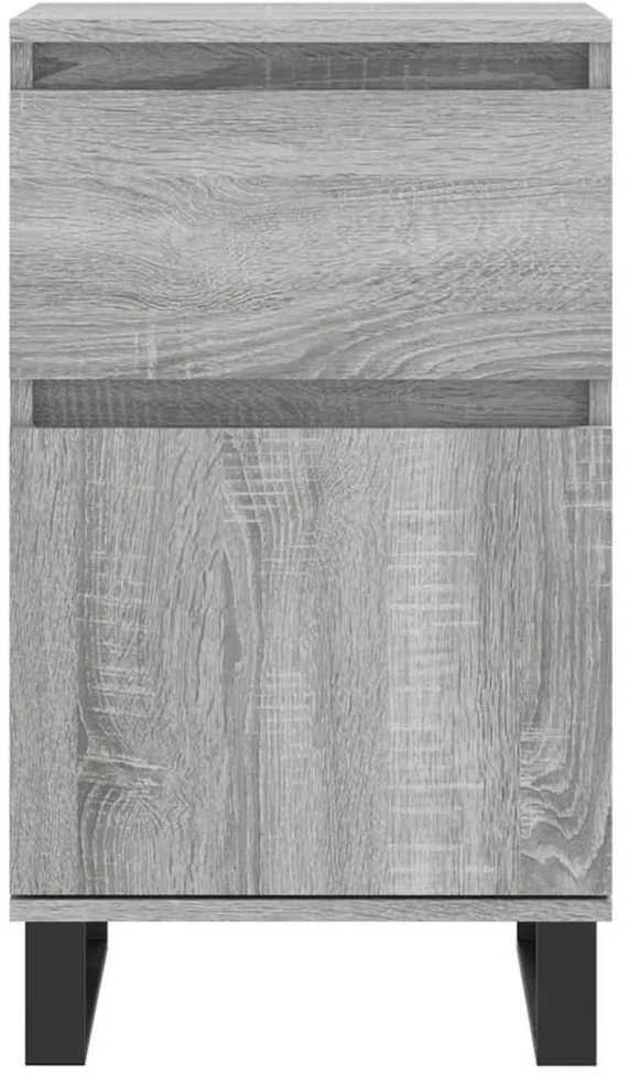 Šoninės spintelės, 2vnt., pilkos ąžuolo, 40x35x70cm, mediena