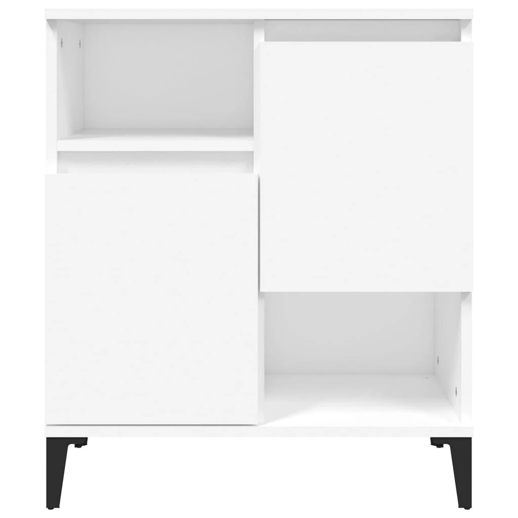 Šoninės spintelės, 3vnt., baltos, 60x35x70cm, apdirbta mediena