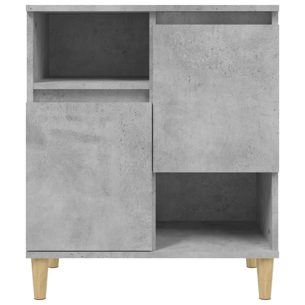 Šoninės spintelės, 3vnt., betono pilkos, 60x35x70cm, mediena
