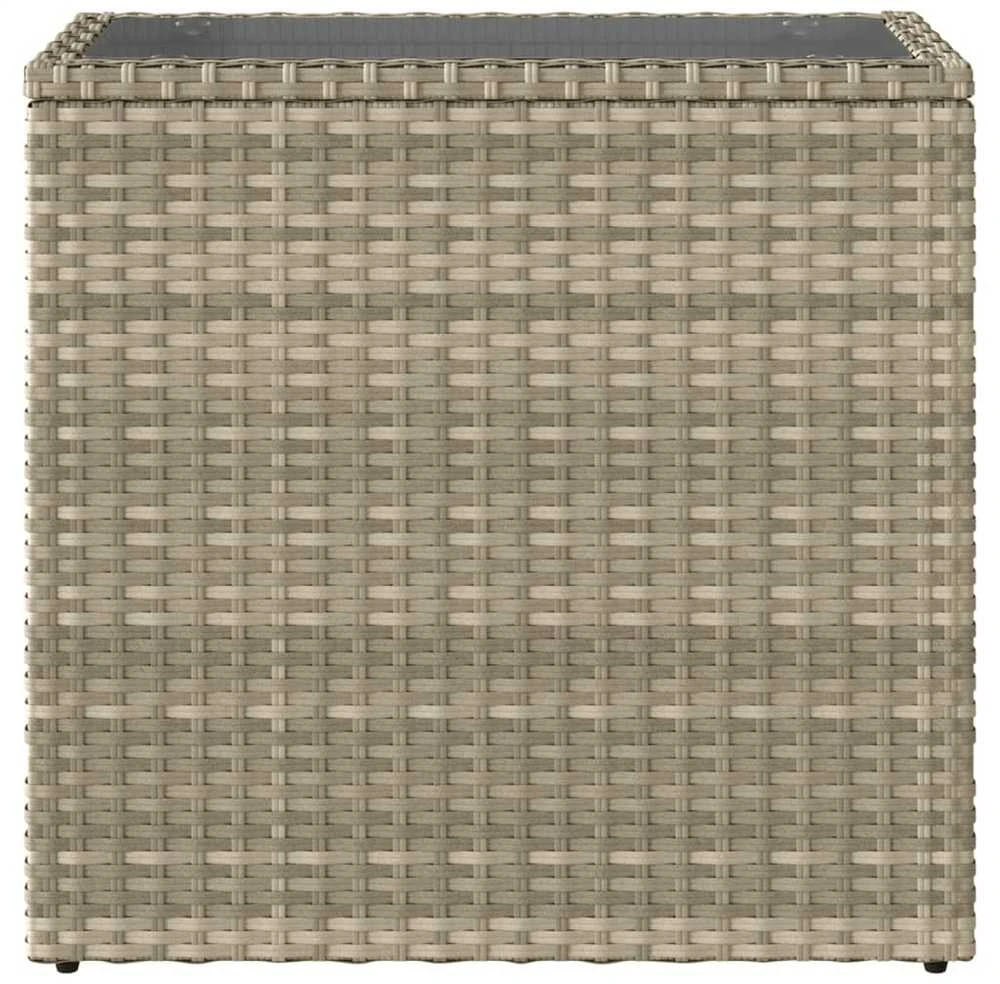 Šoninis sodo staliukas, pilkas, 58x27,5x55cm, poliratanas