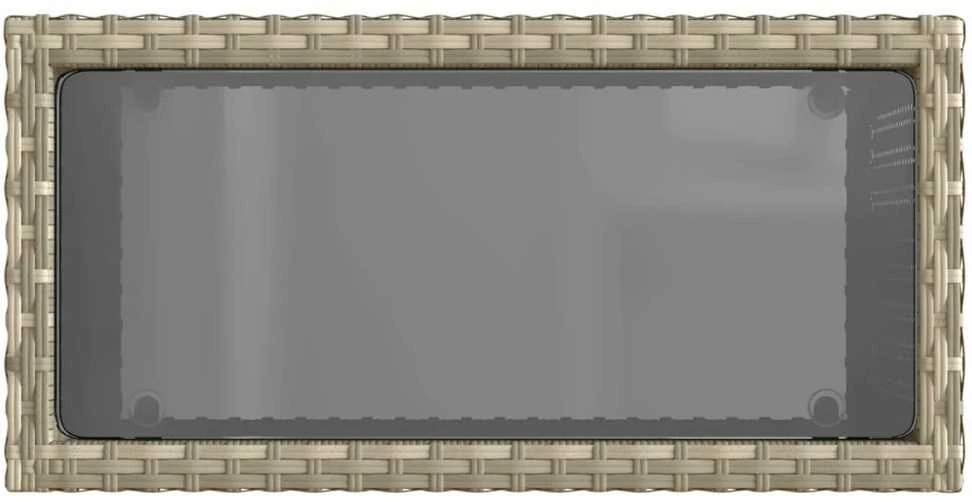 Šoninis sodo staliukas, pilkas, 58x27,5x55cm, poliratanas