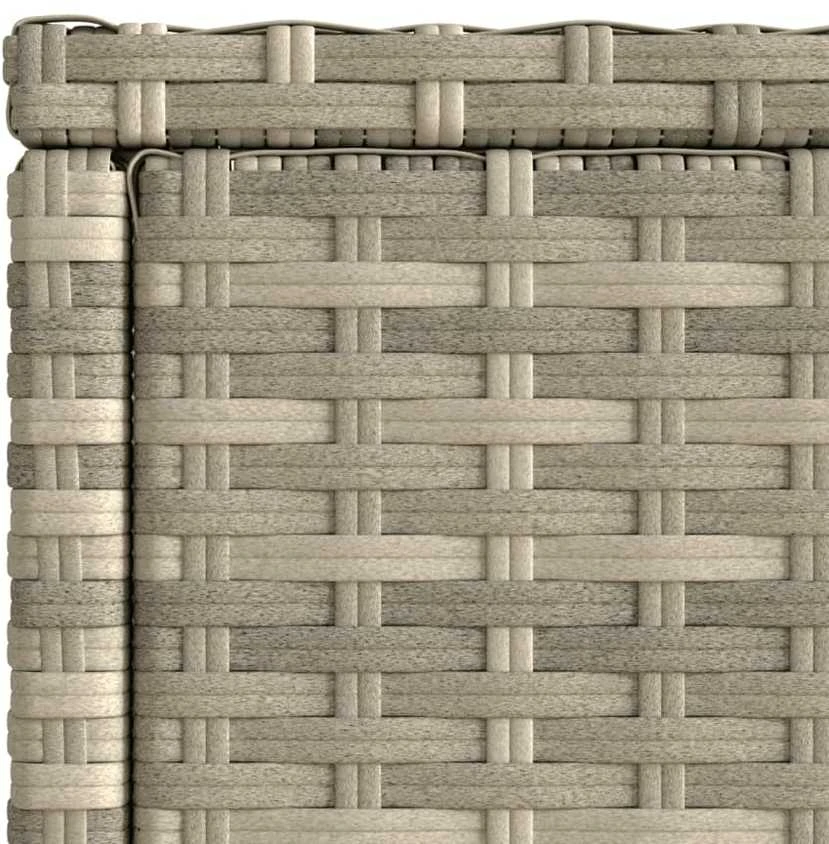 Šoninis sodo staliukas, pilkas, 58x27,5x55cm, poliratanas