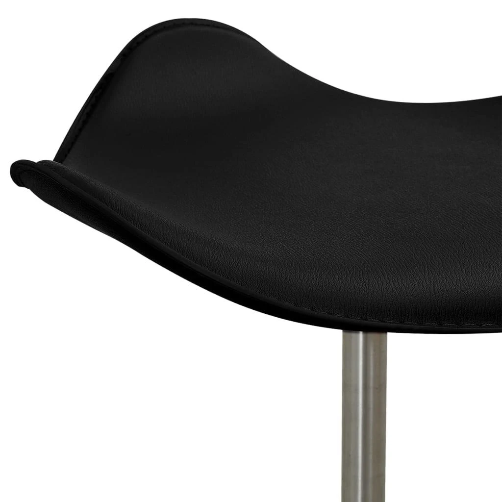 Spa salono taburetė, juodos spalvos, dirbtinė oda