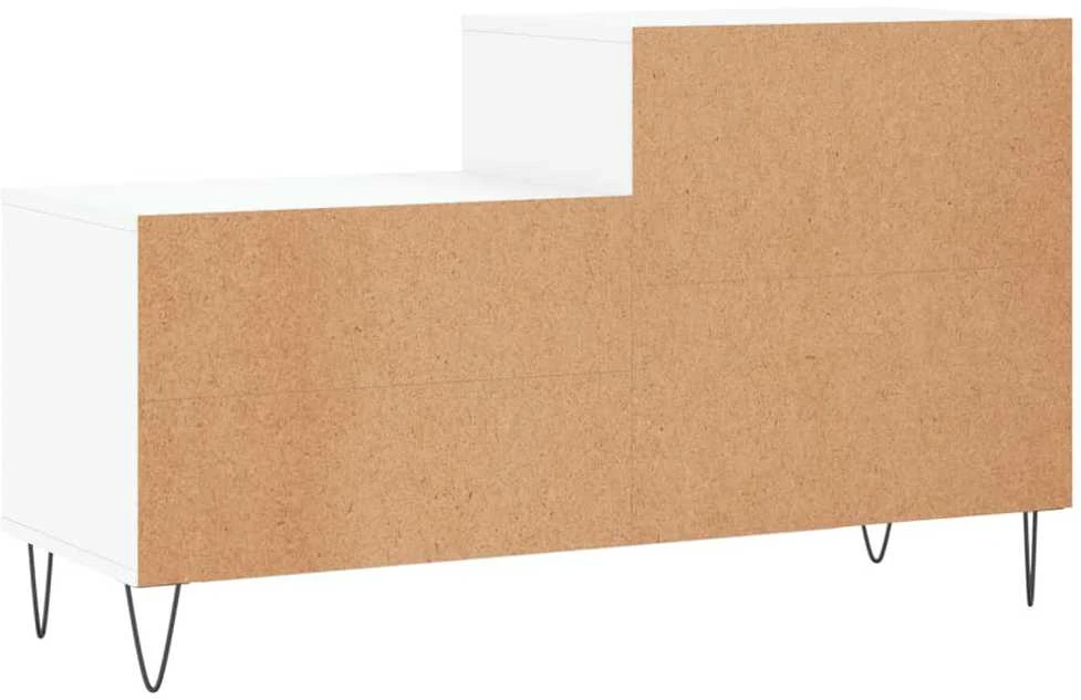 Spintelė batams, baltos spalvos, 102x36x60cm, apdirbta mediena