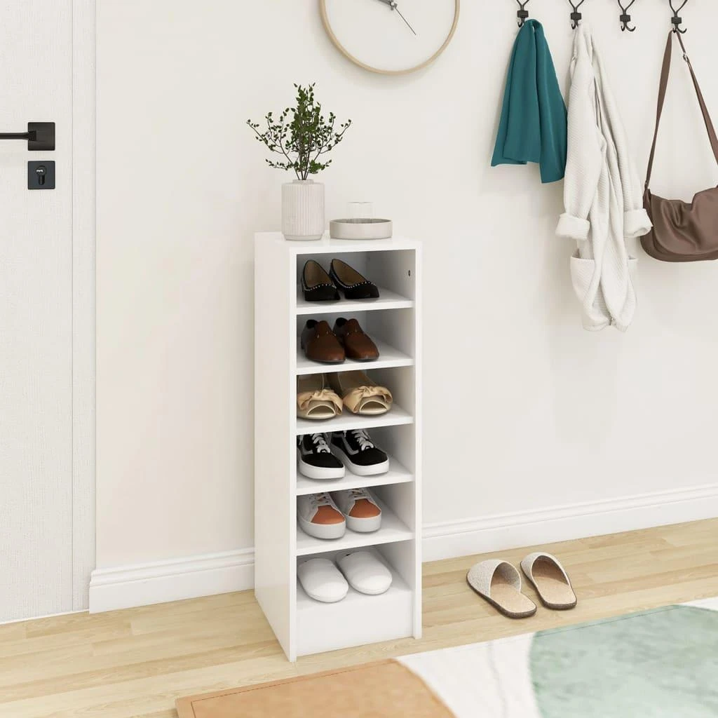 Spintelė batams, baltos spalvos, 31,5x35x90cm, apdirbta mediena