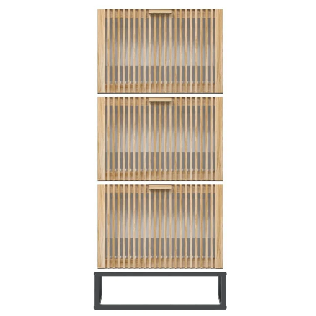 Spintelė batams, baltos spalvos, 52x25x120cm, apdirbta mediena