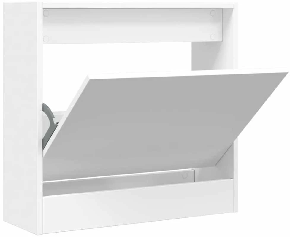Spintelė batams, baltos spalvos, 60x21x57cm, apdirbta mediena