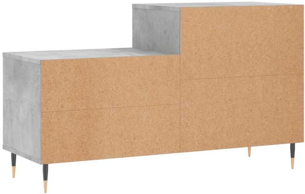Spintelė batams, betono pilka, 102x36x60cm, apdirbta mediena