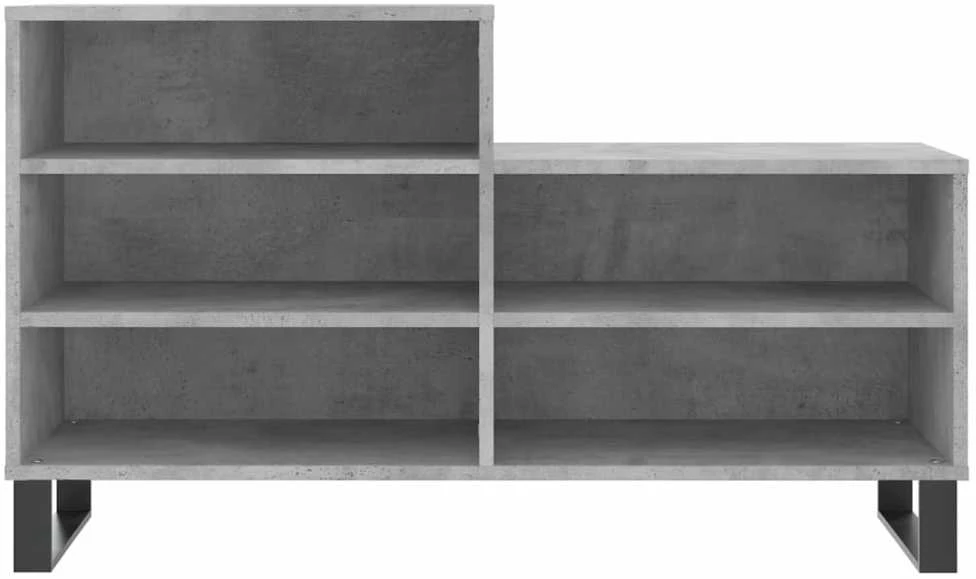 Spintelė batams, betono pilka, 102x36x60cm, apdirbta mediena