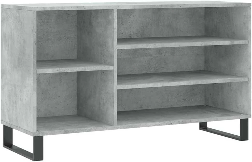 Spintelė batams, betono pilka, 102x36x60cm, apdirbta mediena
