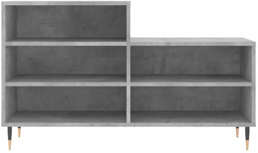 Spintelė batams, betono pilka, 102x36x60cm, apdirbta mediena