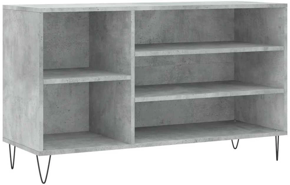 Spintelė batams, betono pilka, 102x36x60cm, apdirbta mediena