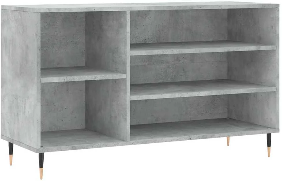 Spintelė batams, betono pilka, 102x36x60cm, apdirbta mediena