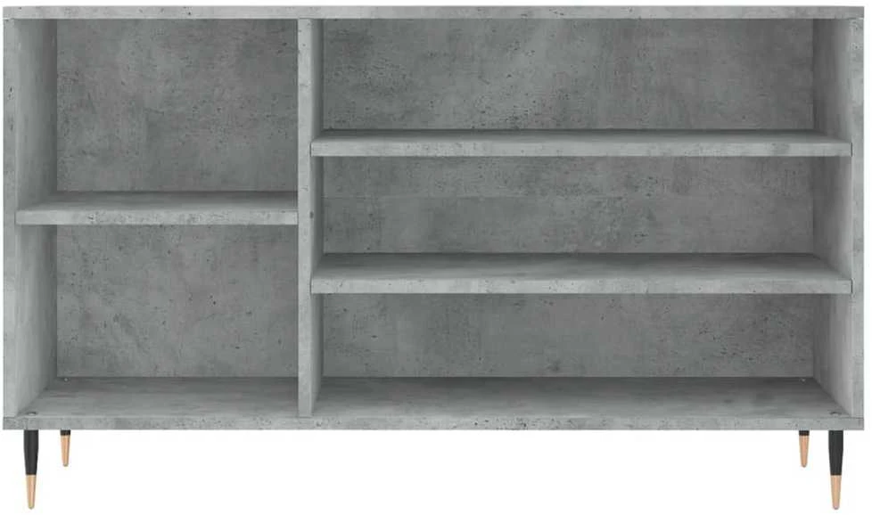 Spintelė batams, betono pilka, 102x36x60cm, apdirbta mediena