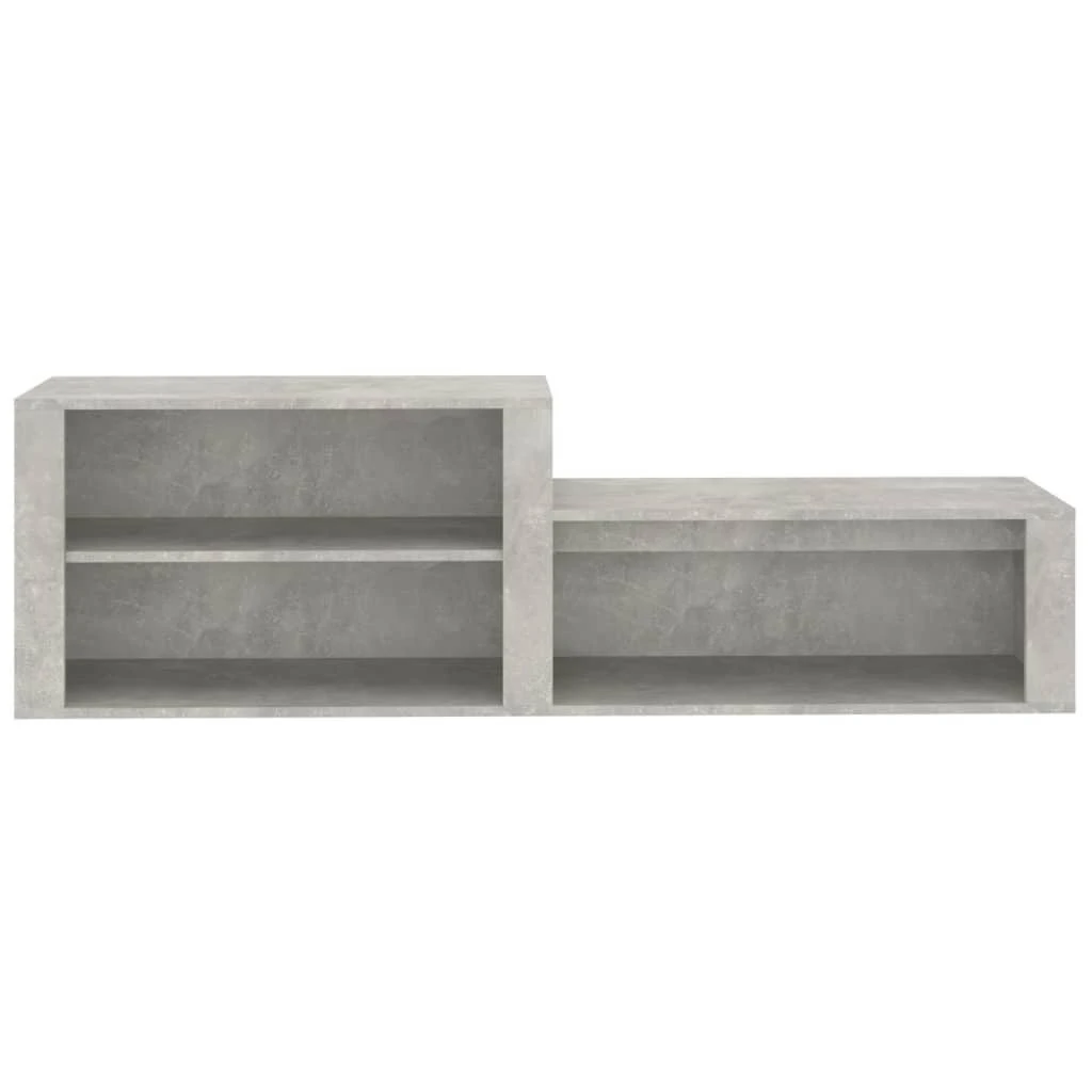 Spintelė batams, betono pilka, 150x35x45cm, apdirbta mediena