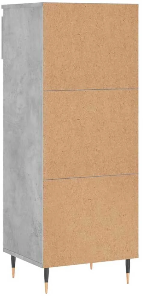 Spintelė batams, betono pilka, 40x36x105cm, apdirbta mediena