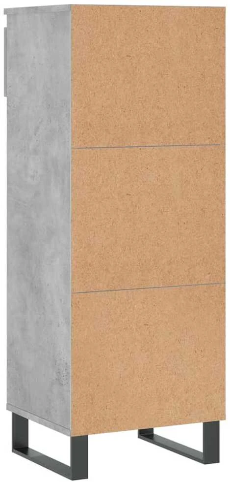 Spintelė batams, betono pilka, 40x36x105cm, apdirbta mediena