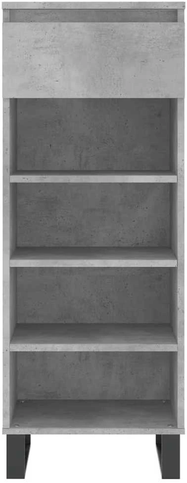 Spintelė batams, betono pilka, 40x36x105cm, apdirbta mediena