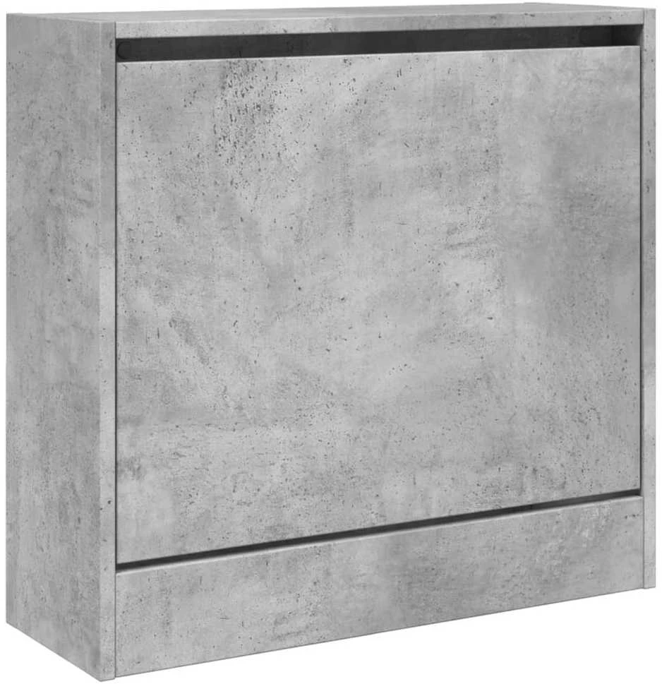 Spintelė batams, betono pilka, 60x21x57cm, apdirbta mediena