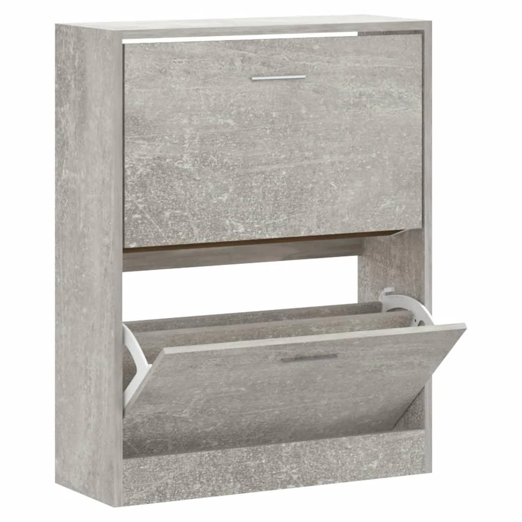 Spintelė batams, betono pilka, 63x24x81cm, apdirbta mediena