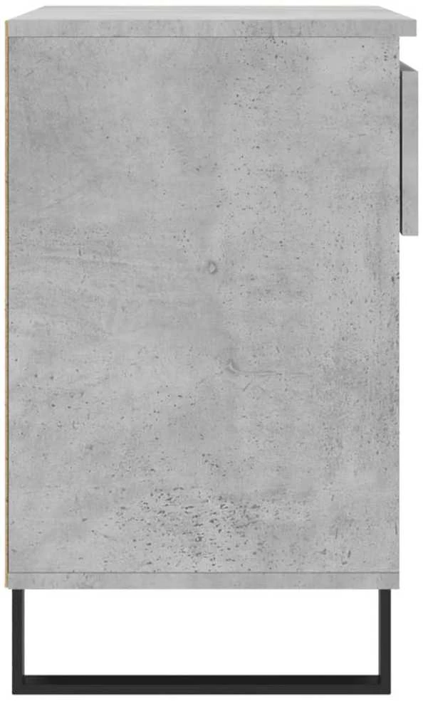 Spintelė batams, betono pilka, 70x36x60cm, apdirbta mediena