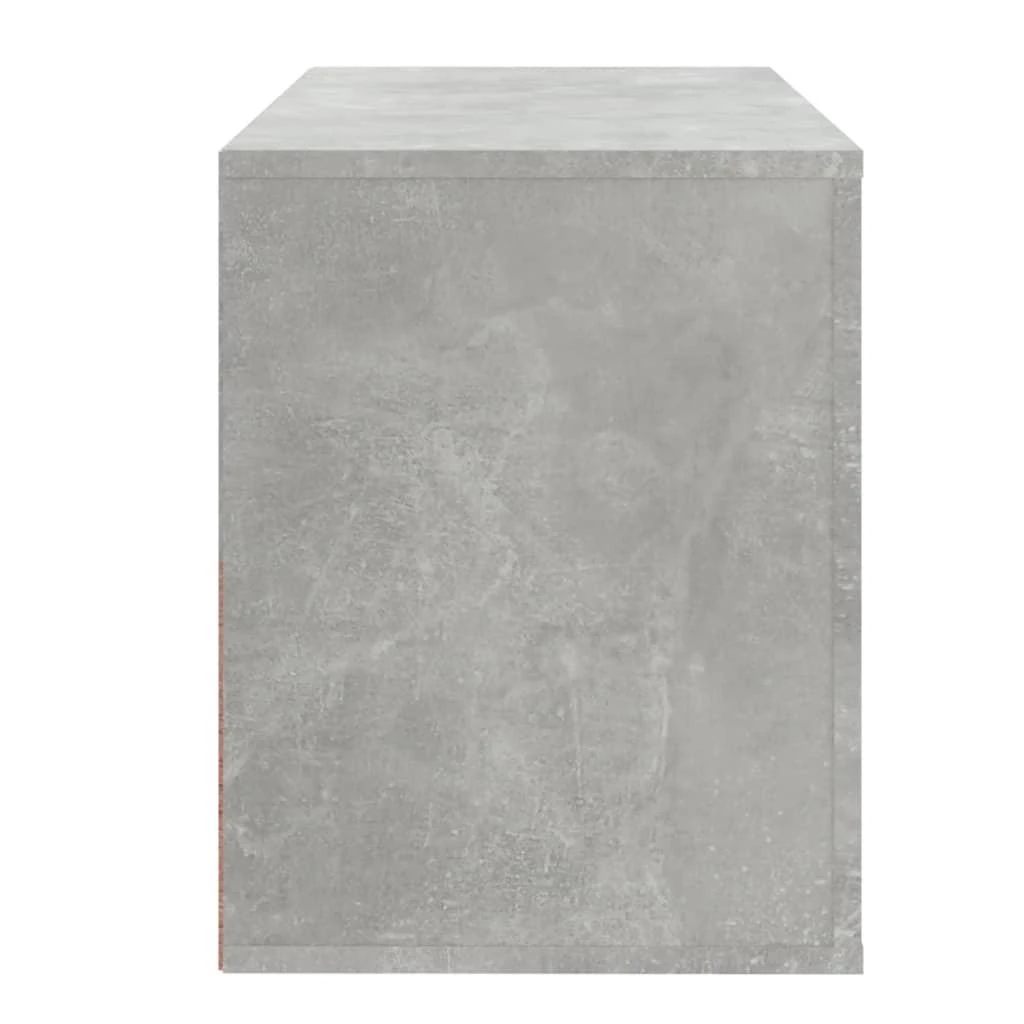 Spintelė batams, betono pilka, 80x35x45cm, apdirbta mediena