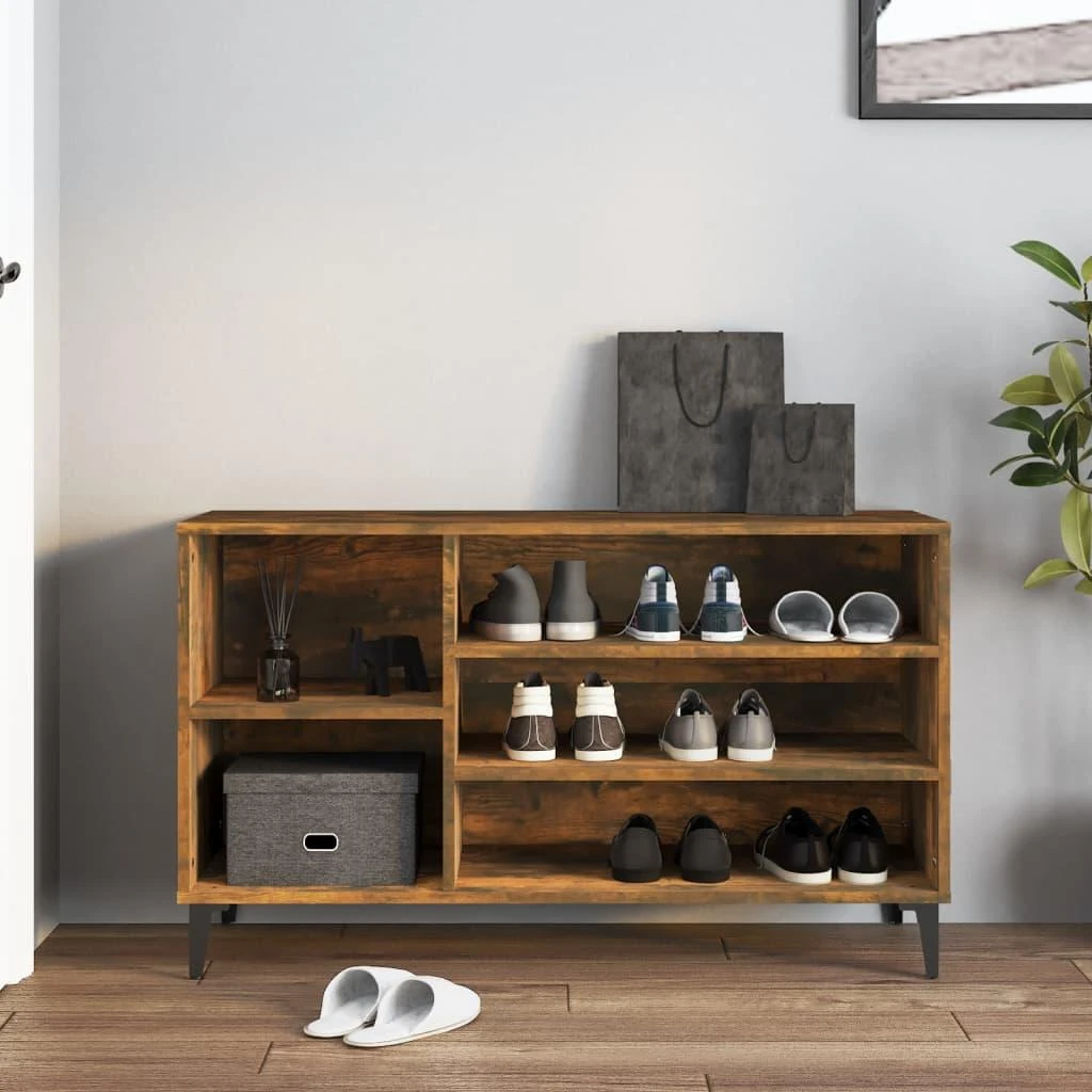 Spintelė batams, dūminio ąžuolo, 102x36x60cm, apdirbta mediena