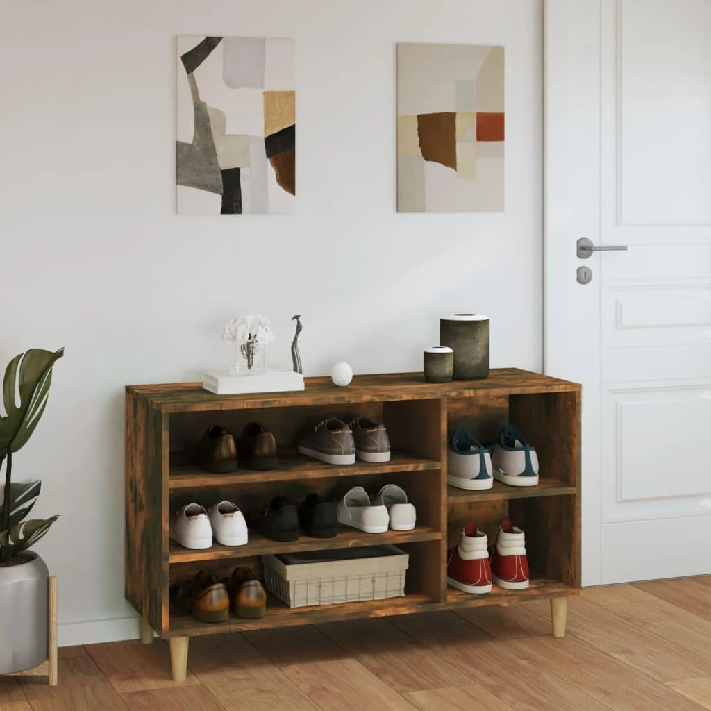 Spintelė batams, dūminio ąžuolo, 102x36x60cm, apdirbta mediena
