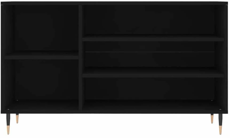 Spintelė batams, juodos spalvos, 102x36x60cm, apdirbta mediena