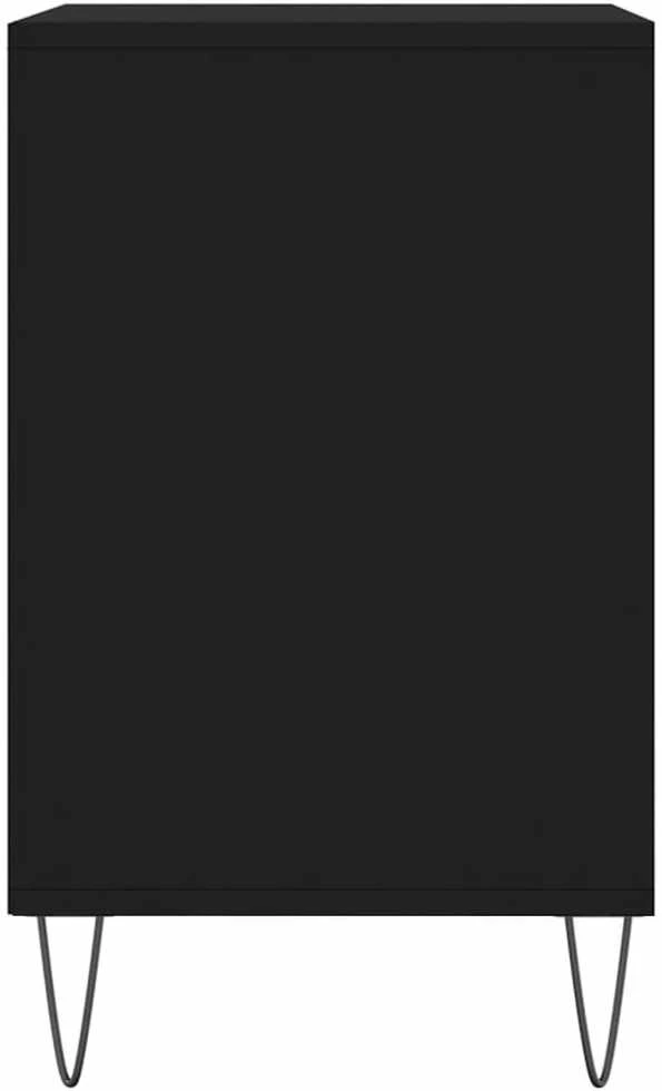 Spintelė batams, juodos spalvos, 102x36x60cm, apdirbta mediena