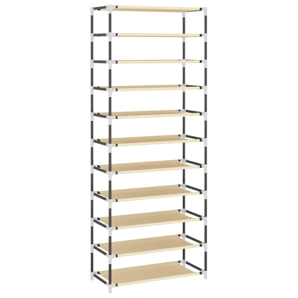 Spintelė batams, kreminės spalvos, 60x30x166cm, audinys