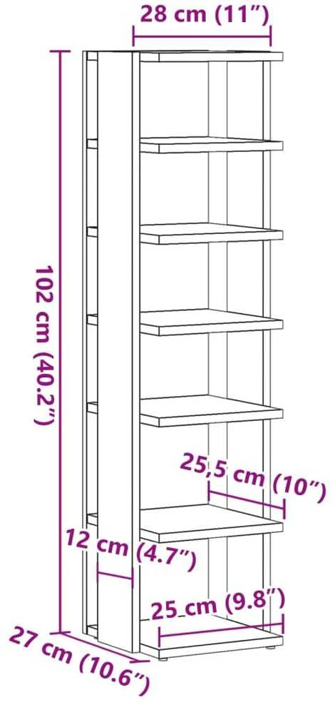 Spintelė batams, medienos, 28x27x102cm, apdirbta mediena
