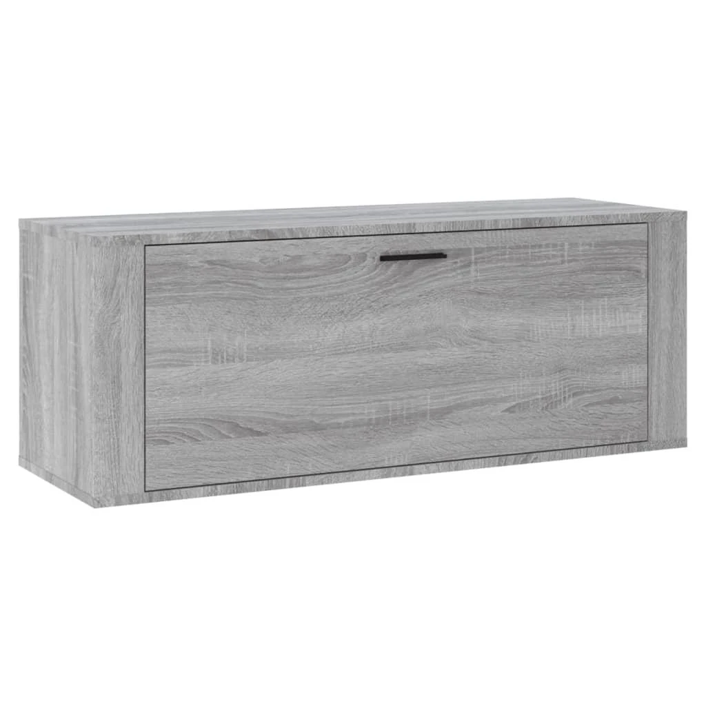 Spintelė batams, pilka ąžuolo, 100x35x38cm, apdirbta mediena