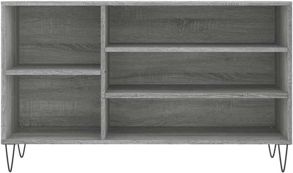 Spintelė batams, pilka ąžuolo, 102x36x60cm, apdirbta mediena