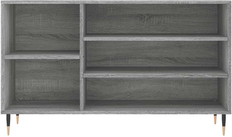 Spintelė batams, pilka ąžuolo, 102x36x60cm, apdirbta mediena