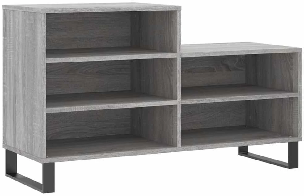 Spintelė batams, pilka ąžuolo, 102x36x60cm, apdirbta mediena