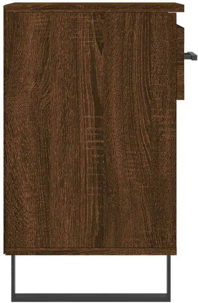 Spintelė batams, ruda ąžuolo, 102x36x60cm, apdirbta mediena