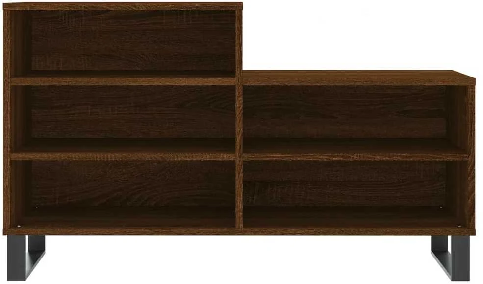 Spintelė batams, ruda ąžuolo, 102x36x60cm, apdirbta mediena