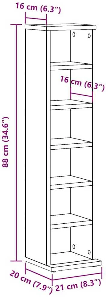 Spintelė CD, artisano, 21x20x88cm, apdirbta mediena