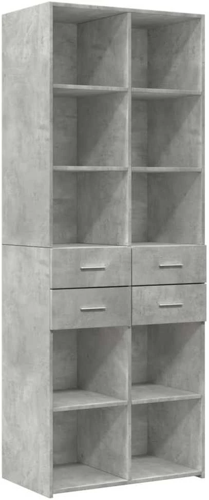 Spintelė daiktams, betono, 70x42,5x225cm, apdirbta mediena