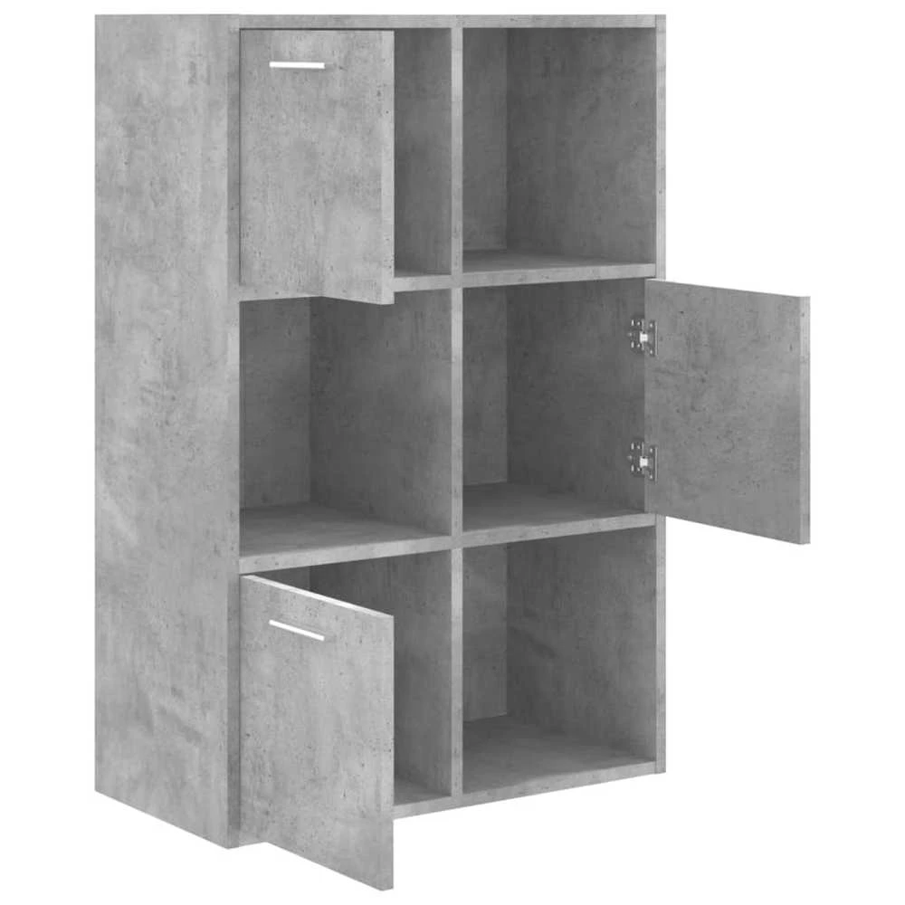 Spintelė daiktams, betono pilka, 60x29,5x90cm, apdirbta mediena