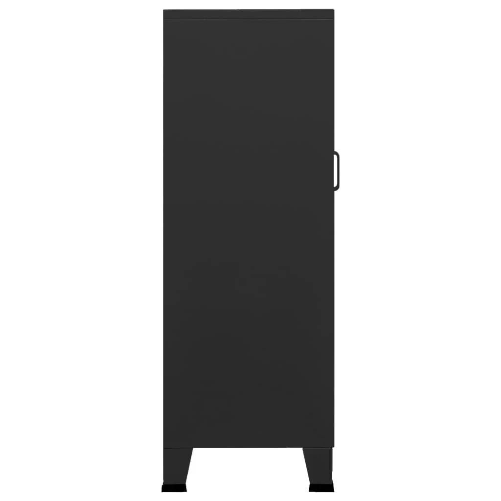 Sandėliavimo spintelė, juoda, 70x40x115cm, metalas, pramoninė