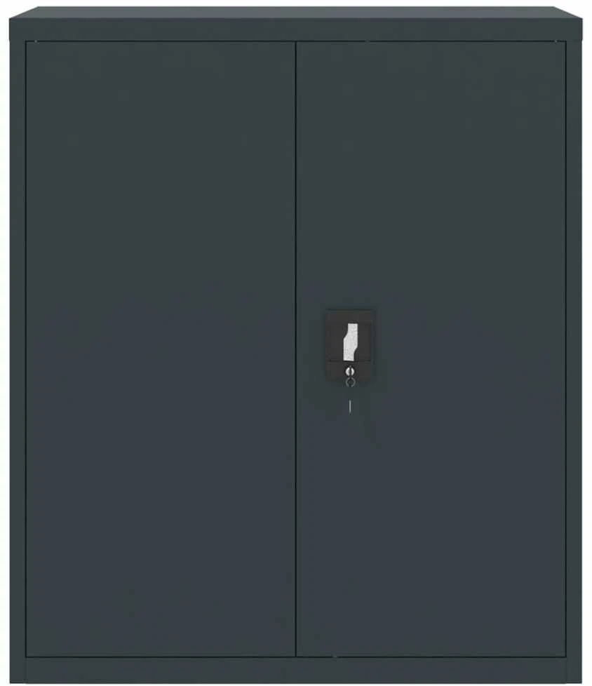 Spintelė dokumentams, antracito spalvos, 90x40x145cm, plienas