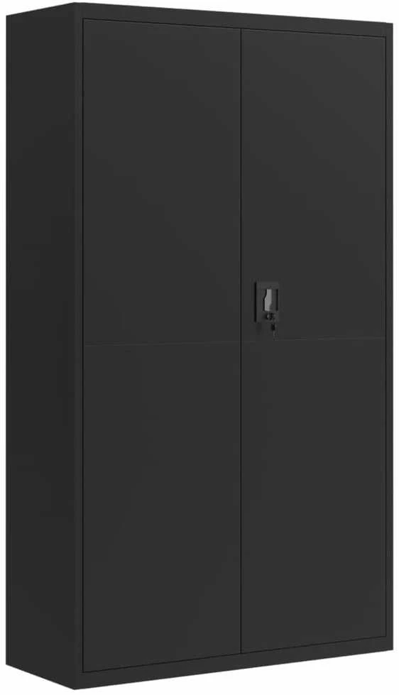 Spintelė dokumentams, juodos spalvos, 105x40x180cm, plienas