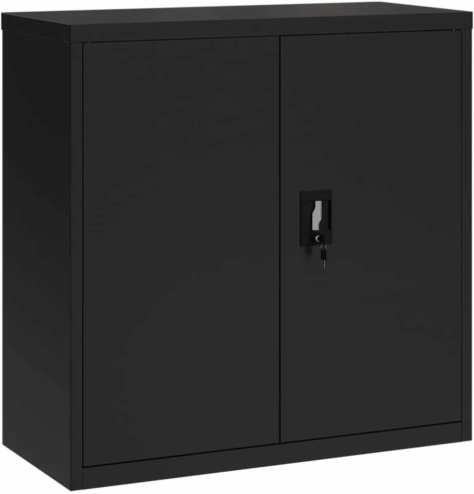 Spintelė dokumentams, juodos spalvos, 90x40x130 cm, plienas
