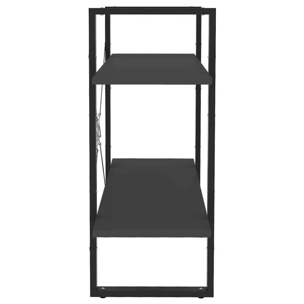 Spintelė knygoms, 2 aukštų, pilka, 80x30x70cm, apdirbta mediena