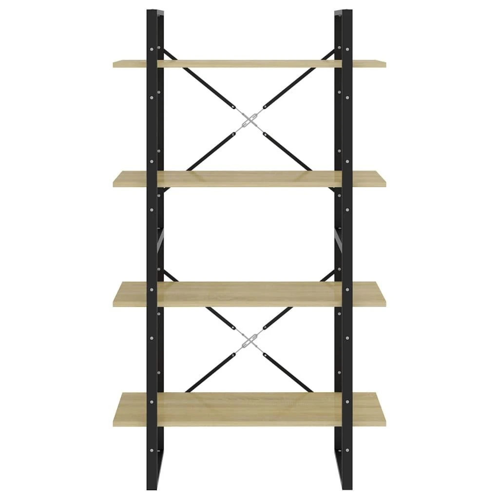 Spintelė knygoms, 4 aukštų, ąžuolo, 80x30x140cm, mediena