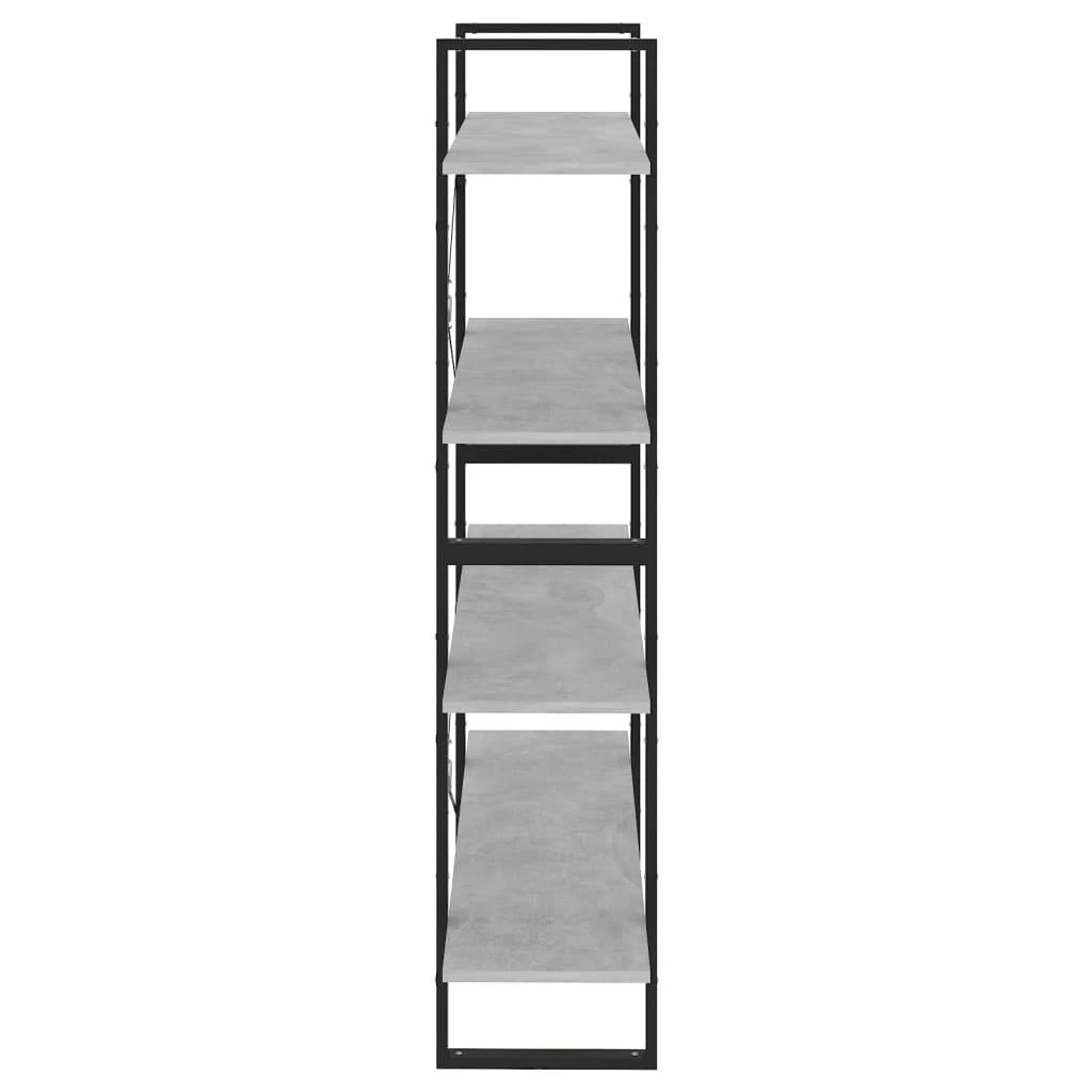 Spintelė knygoms, 4 aukštų, betono, 100x30x140cm, mediena