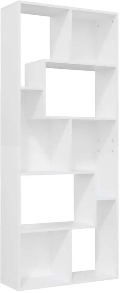 Spintelė knygoms, baltos spalvos, 67x24x161cm, apdirbta mediena