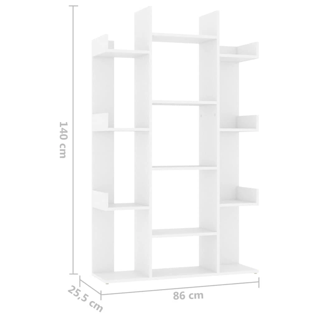 Spintelė knygoms, balta, 86x25,5x140cm, apdirbta mediena